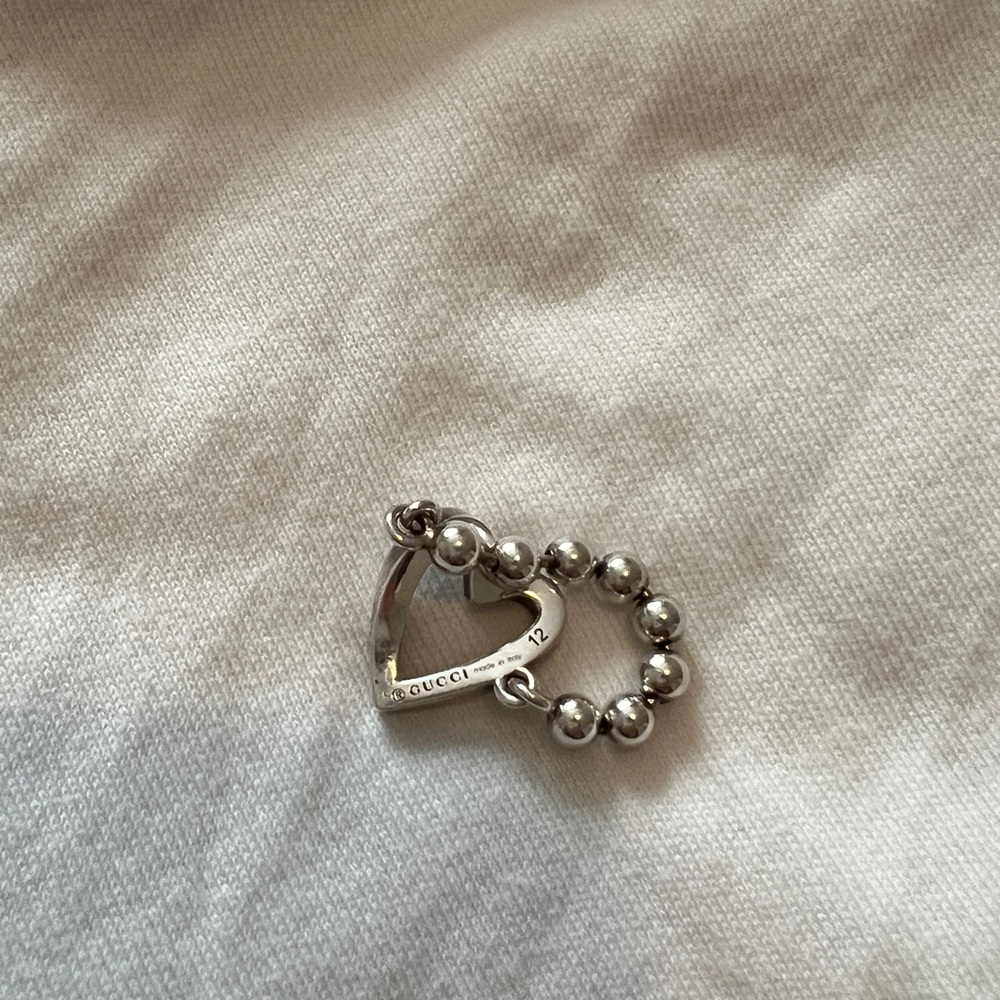 Gucci Silver Ball Chain Ring - Picture 2 of 4